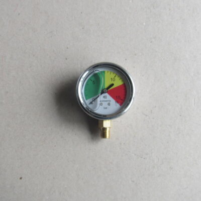 Манометър глицеринов 0-16 bar, резба 12x1.5, D-63 mm за пръскачки