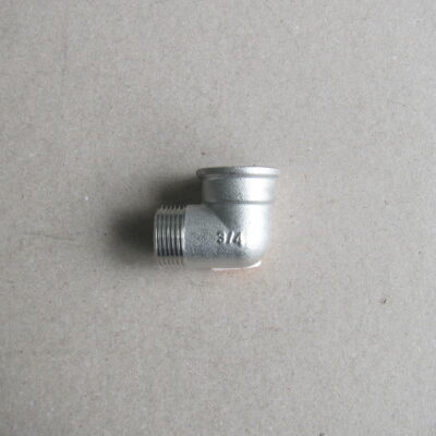 Коляно 3/4" м-ж месингово никелирано, Коляно 90° - нипел Hydro никел - мат