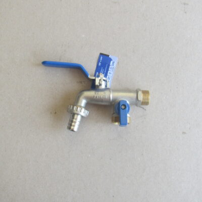 Кран сферична канелка с втори накрайник-кран 1/2"х3/4" 0470053